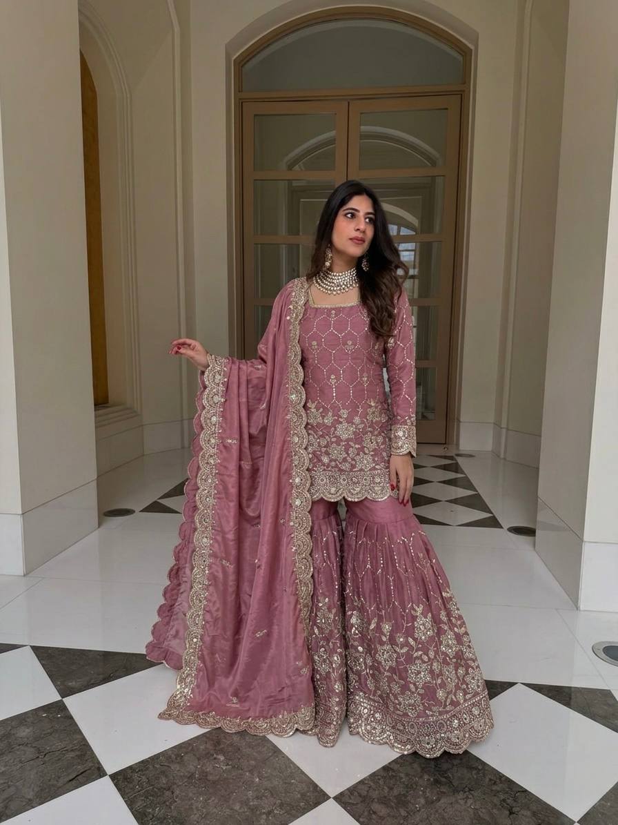 Exclusive Ethnic Sharara Set for Wedding & Festive Occasions Fully Stitched Designer Party Wear Outfit