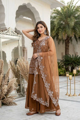 Exclusive Ethnic Sharara Set for Wedding Occasions Heavy Sequins and Thread Work Party Outfit