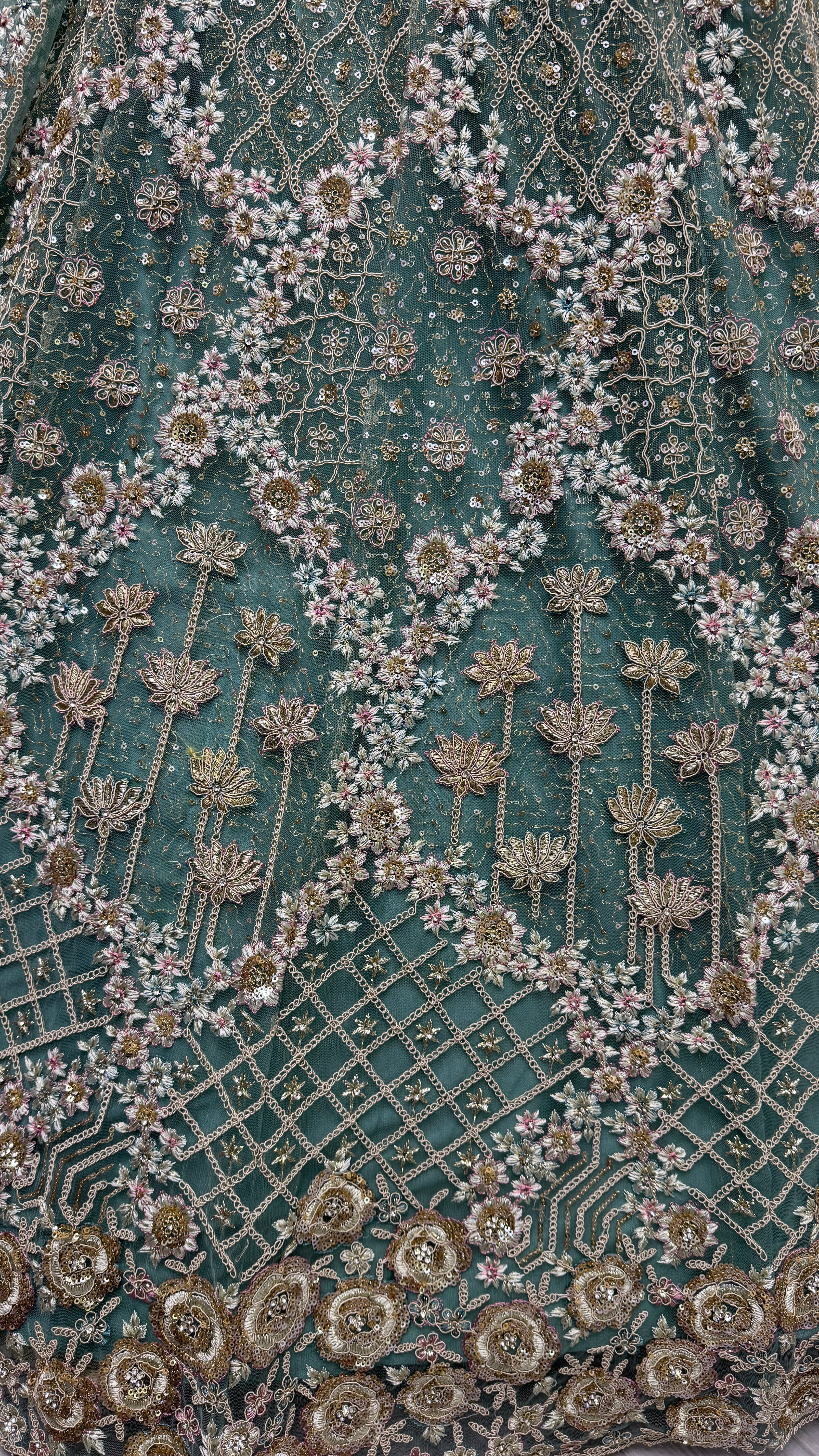 Heavy Embroidered Bridal Lehenga Choli with Sequins & Stone Work