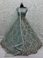 Heavy Embroidered Bridal Lehenga Choli with Sequins & Stone Work