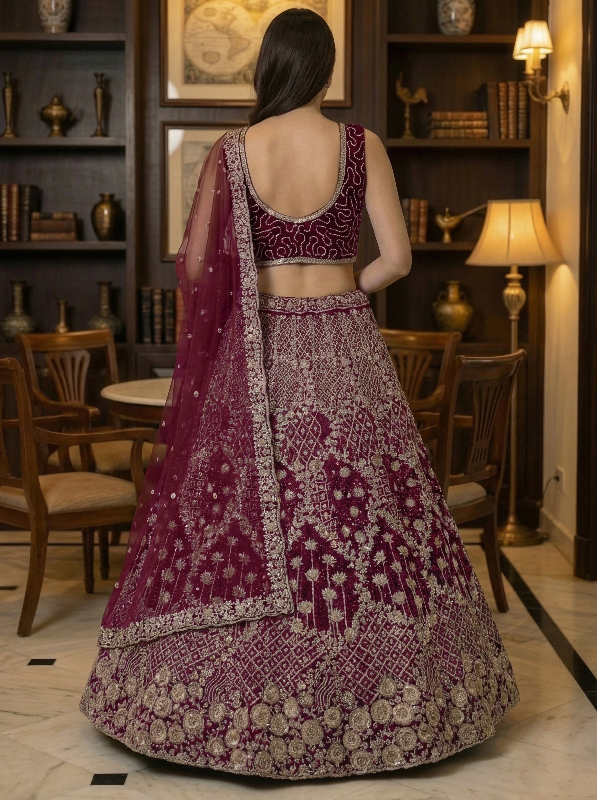 Heavy Embroidered Designer Lehenga Choli with Dupatta Wedding & Reception Wear