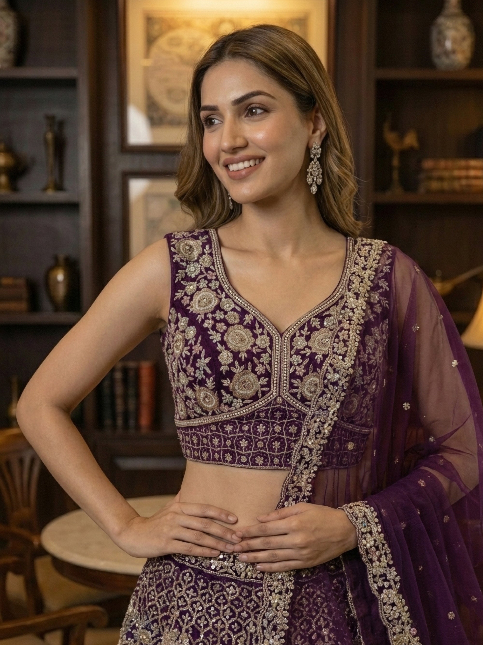 Heavy Embroidered Designer Lehenga Choli with Dupatta Wedding & Reception Wear