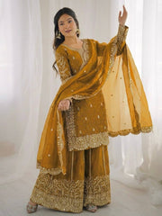 Sophisticated Embellished Sharara Suit Traditional Craftsmanship for Special Occasions