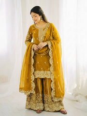 Sophisticated Embellished Sharara Suit Traditional Craftsmanship for Special Occasions
