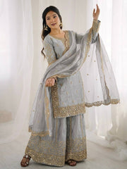 Sophisticated Embellished Sharara Suit Traditional Craftsmanship for Special Occasions