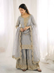 Sophisticated Embellished Sharara Suit Traditional Craftsmanship for Special Occasions