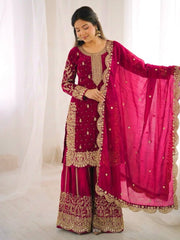 Sophisticated Embellished Sharara Suit Traditional Craftsmanship for Special Occasions