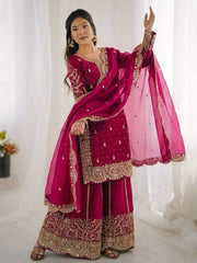 Sophisticated Embellished Sharara Suit Traditional Craftsmanship for Special Occasions