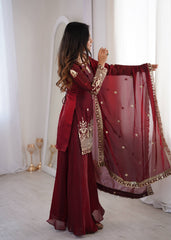 Sophisticated Embellished Sharara Suit Traditional Craftsmanship for Special Occasions