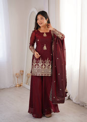 Sophisticated Embellished Sharara Suit Traditional Craftsmanship for Special Occasions