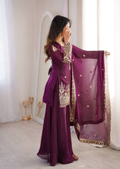Sophisticated Embellished Sharara Suit Traditional Craftsmanship for Special Occasions