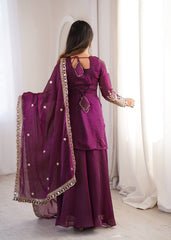 Sophisticated Embellished Sharara Suit Traditional Craftsmanship for Special Occasions