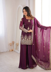 Sophisticated Embellished Sharara Suit Traditional Craftsmanship for Special Occasions