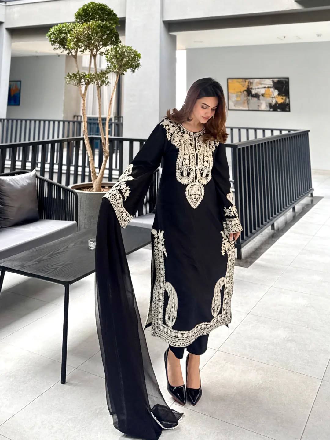 Designer Embroidered Kurta Set with Dupatta Premium Ethnic Wear for Women