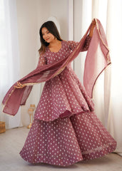 Contemporary Peplum Sharara Set Stylish Festive Wear with Intricate Details