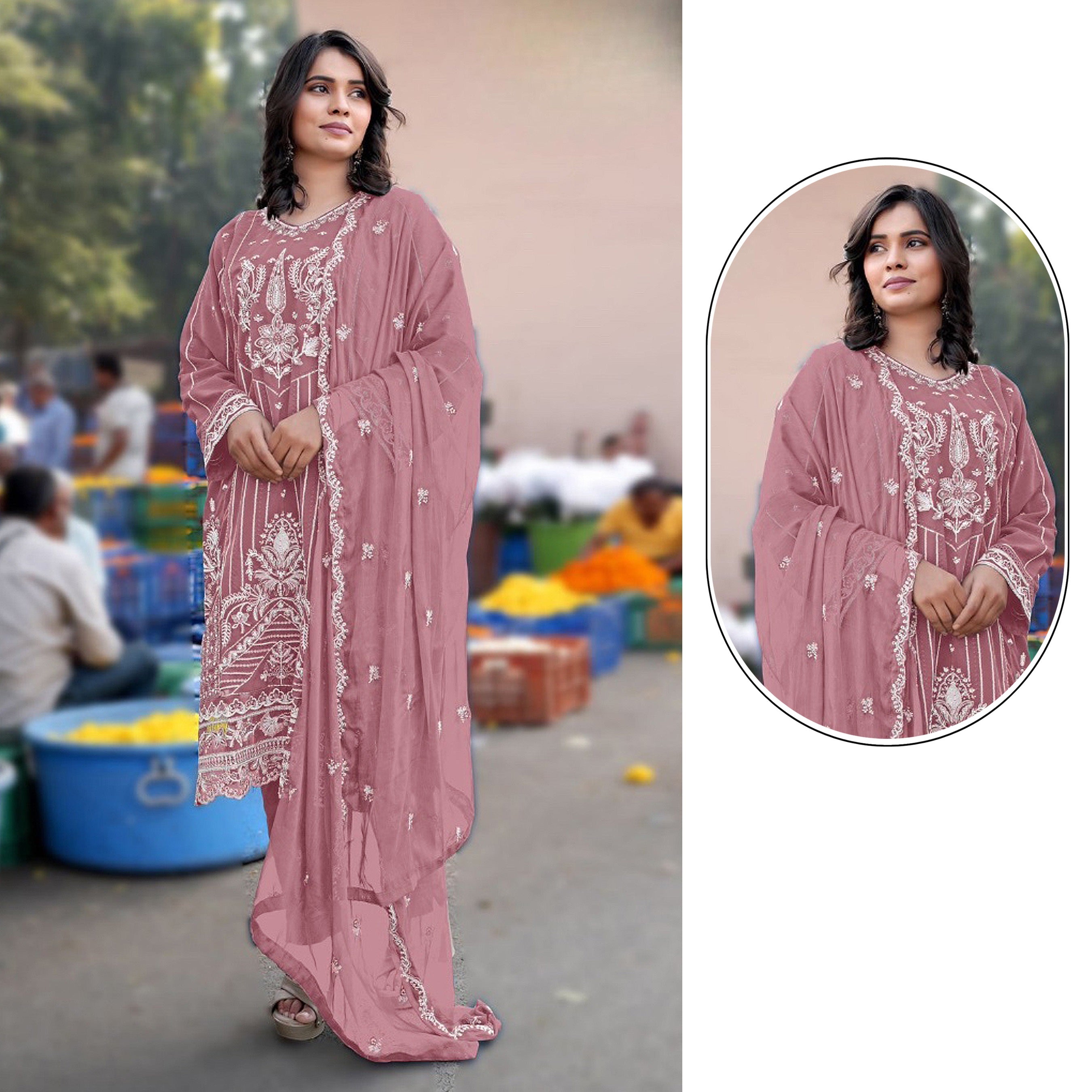 Exclusive Ethnic Festive Collection Intricate Embroidery Kurta Set for Special Occasions