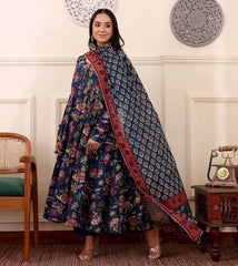 Morpich Rayon Printed Kurti Pant Dupatta Set