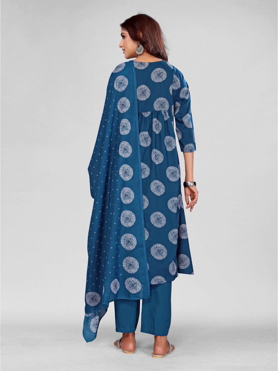 Morpich Rayon Printed Kurti Pant Dupatta Set
