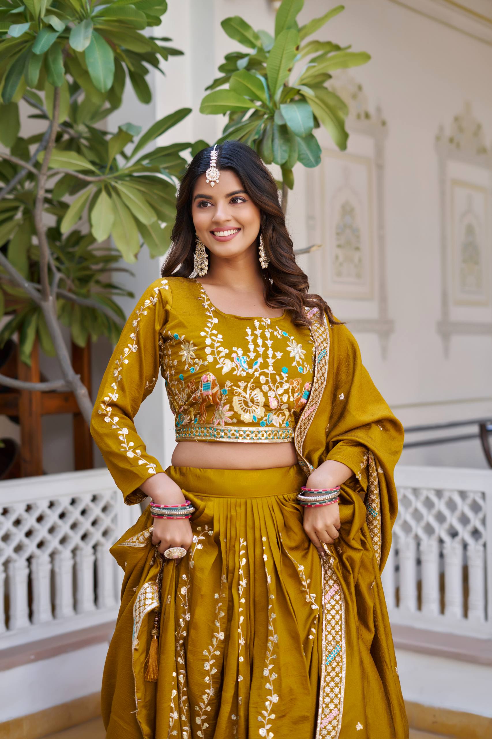 Embroidered Festival Wear Lehenga Choli With Dupatta