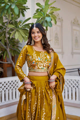 Embroidered Festival Wear Lehenga Choli With Dupatta