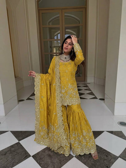 Exclusive Ethnic Sharara Set for Wedding & Festive Occasions Fully Stitched Designer Party Wear Outfit