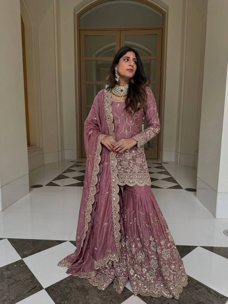 Exclusive Ethnic Sharara Set for Wedding & Festive Occasions Fully Stitched Designer Party Wear Outfit