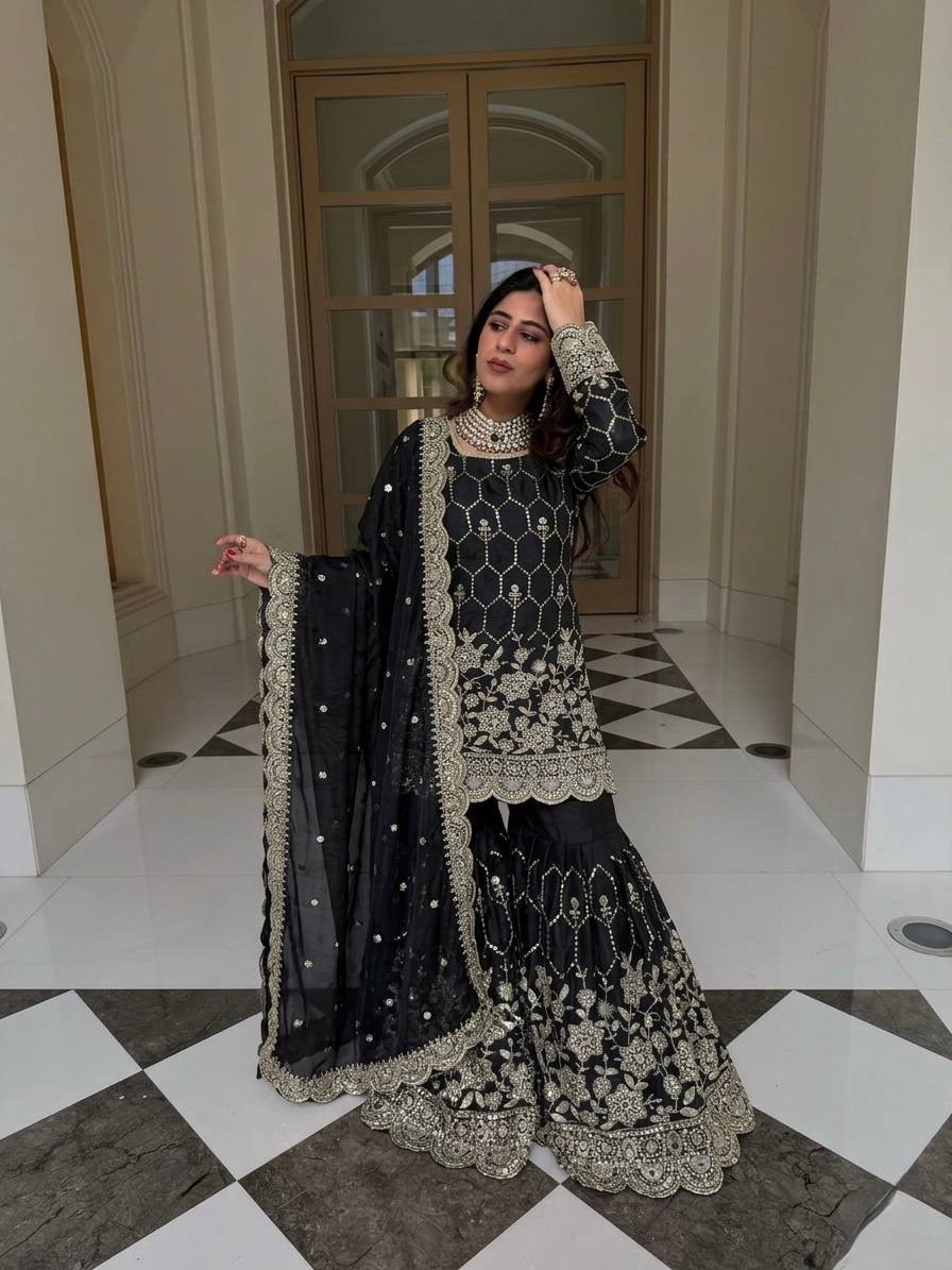 Exclusive Ethnic Sharara Set for Wedding & Festive Occasions Fully Stitched Designer Party Wear Outfit