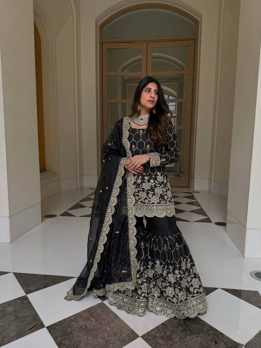 Exclusive Ethnic Sharara Set for Wedding & Festive Occasions Fully Stitched Designer Party Wear Outfit