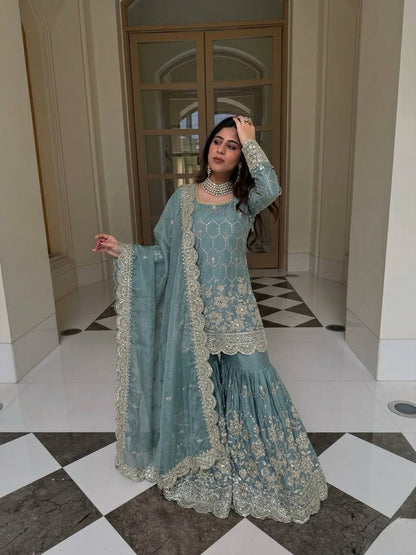 Exclusive Ethnic Sharara Set for Wedding & Festive Occasions Fully Stitched Designer Party Wear Outfit