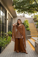 Exclusive Ethnic Sharara Set for Wedding Occasions Heavy Sequins and Thread Work Party Outfit