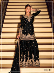Elegant Festive Ethnic Ensemble Heavy Embroidered Sharara Suit for Weddings