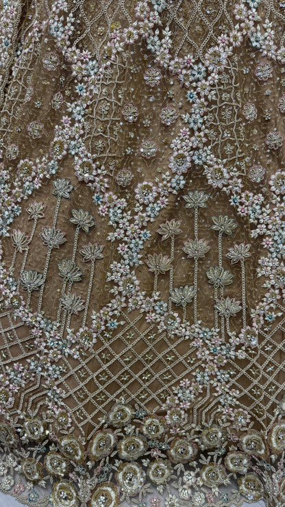 Heavy Embroidered Bridal Lehenga Choli with Sequins & Stone Work