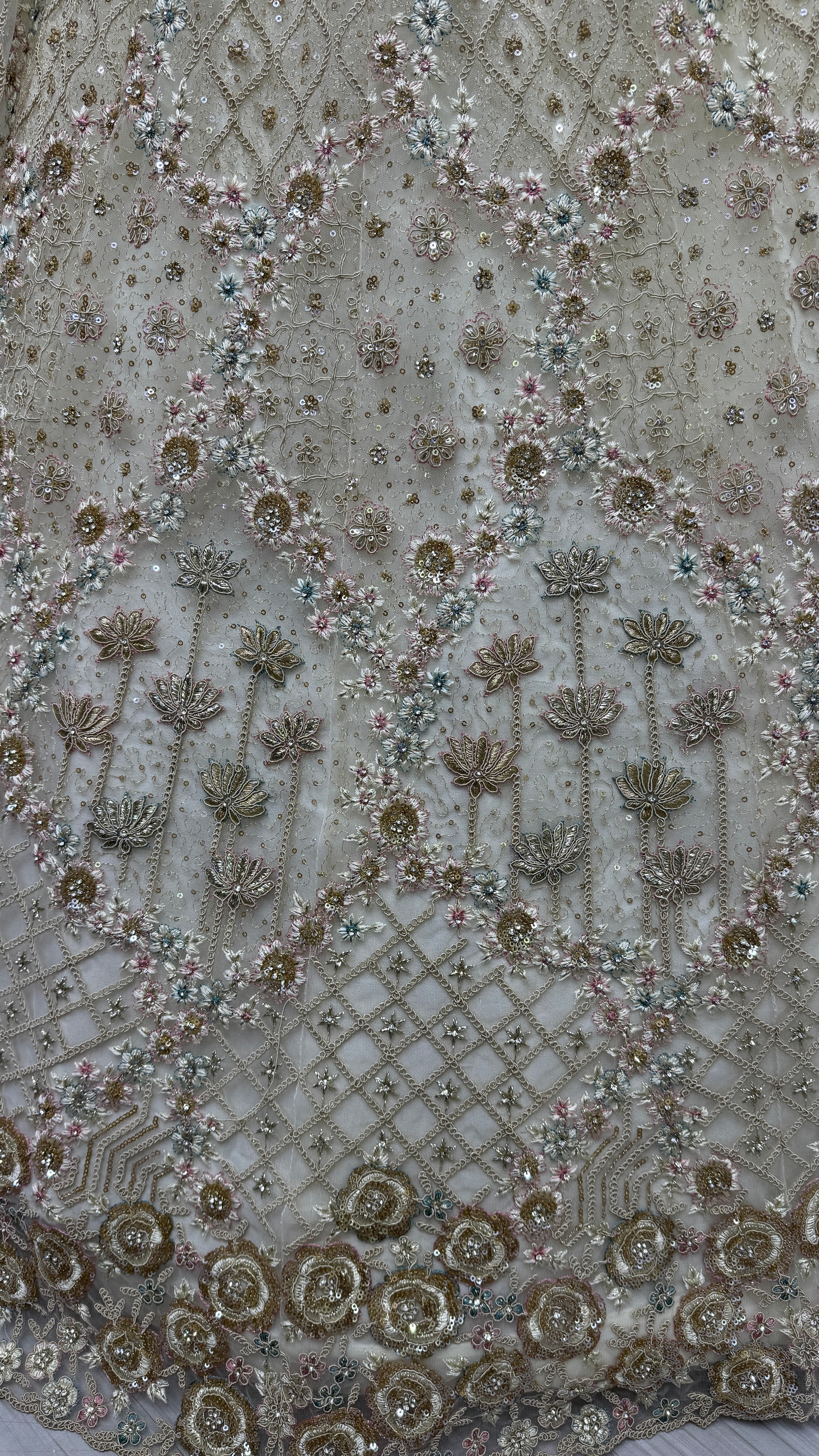 Heavy Embroidered Bridal Lehenga Choli with Sequins & Stone Work