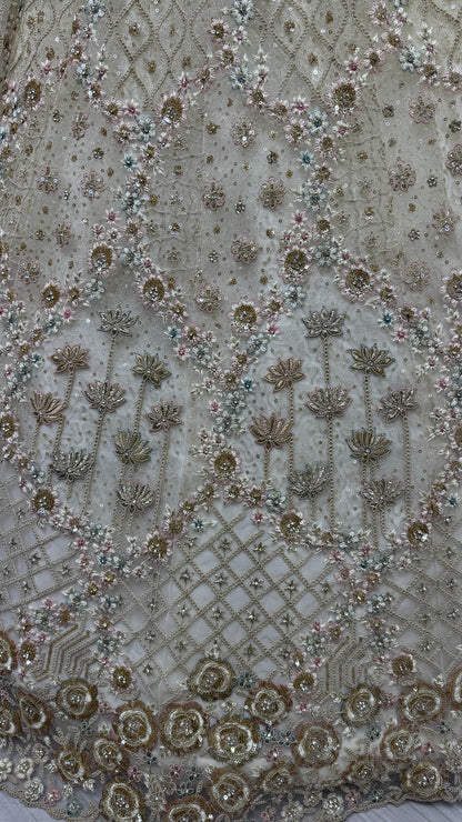 Heavy Embroidered Bridal Lehenga Choli with Sequins & Stone Work