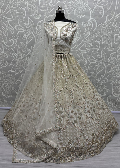 Heavy Embroidered Bridal Lehenga Choli with Sequins & Stone Work