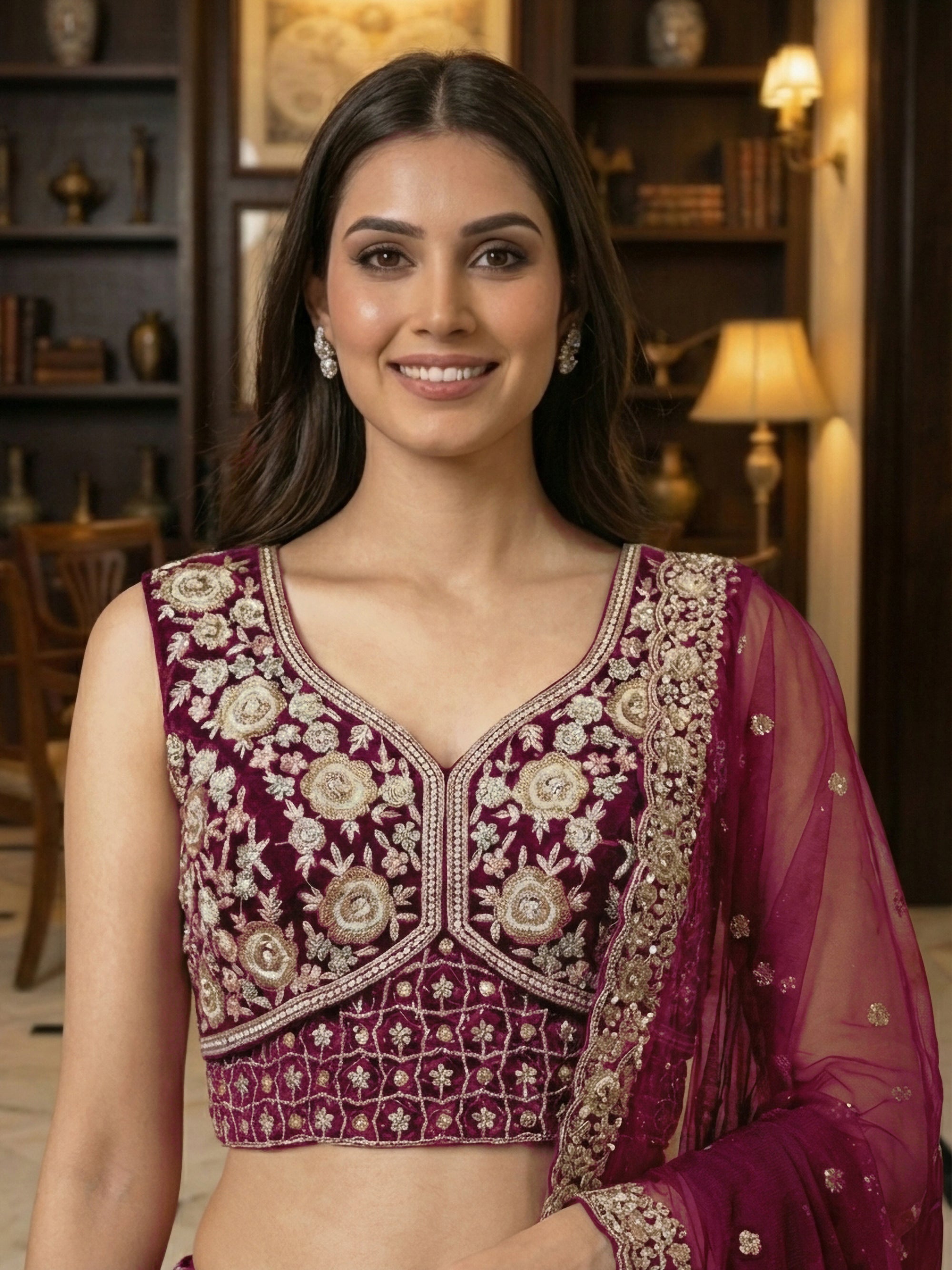 Heavy Embroidered Designer Lehenga Choli with Dupatta Wedding & Reception Wear