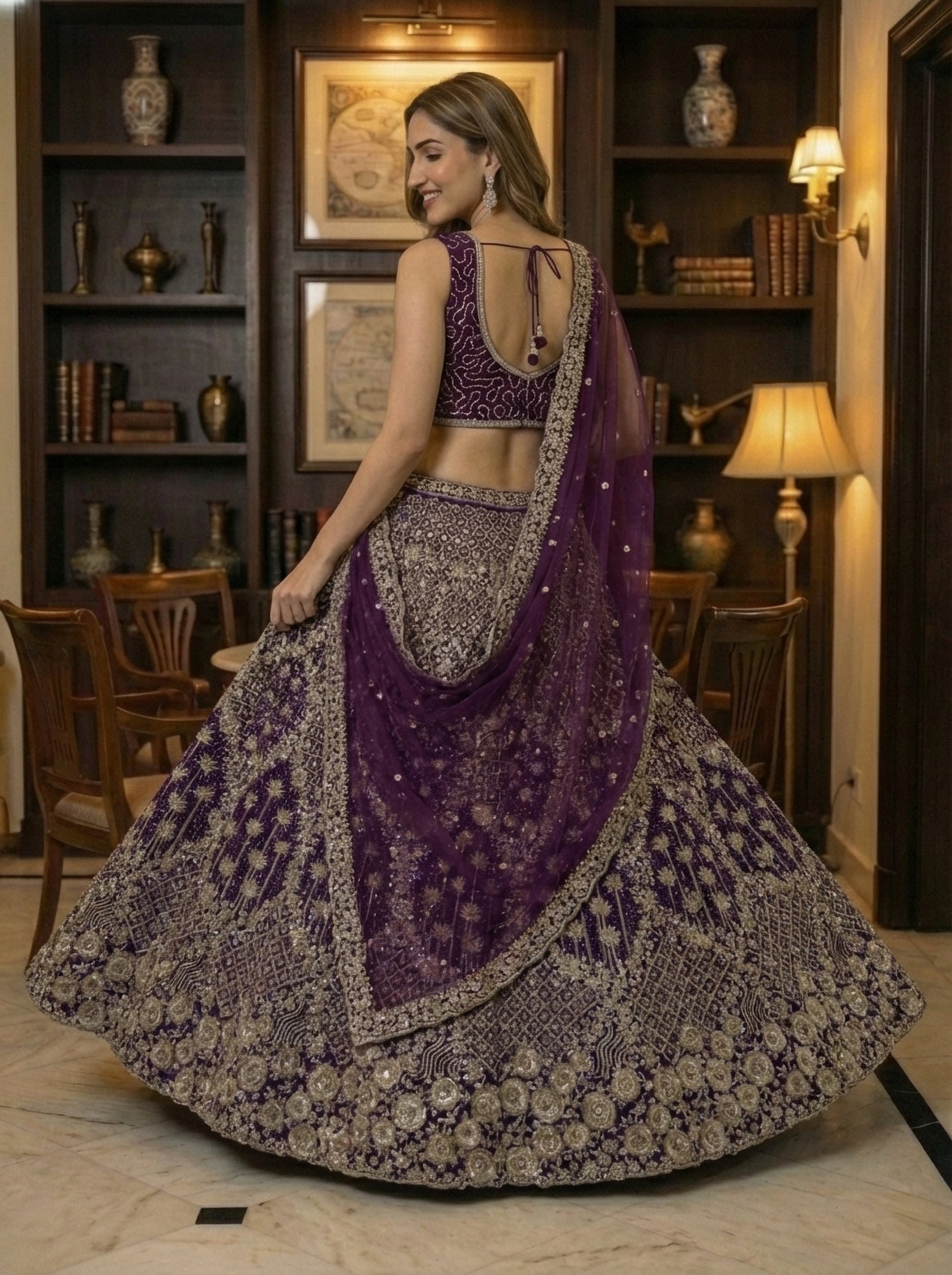 Heavy Embroidered Designer Lehenga Choli with Dupatta Wedding & Reception Wear