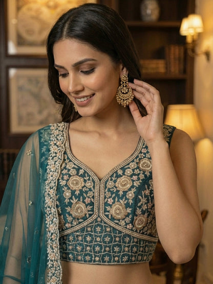Heavy Embroidered Designer Lehenga Choli with Dupatta Wedding & Reception Wear