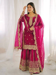Sophisticated Embellished Sharara Suit Traditional Craftsmanship for Special Occasions