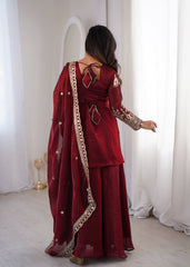 Sophisticated Embellished Sharara Suit Traditional Craftsmanship for Special Occasions