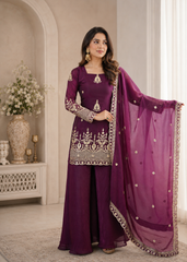 Sophisticated Embellished Sharara Suit Traditional Craftsmanship for Special Occasions