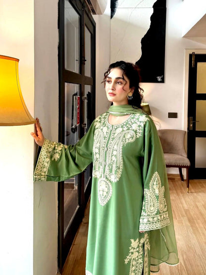 Designer Embroidered Kurta Set with Dupatta Premium Ethnic Wear for Women