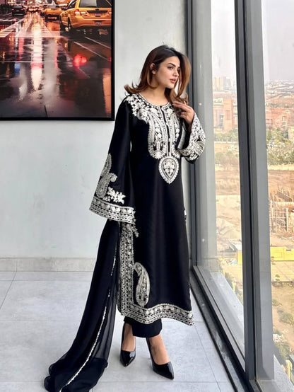 Designer Embroidered Kurta Set with Dupatta Premium Ethnic Wear for Women