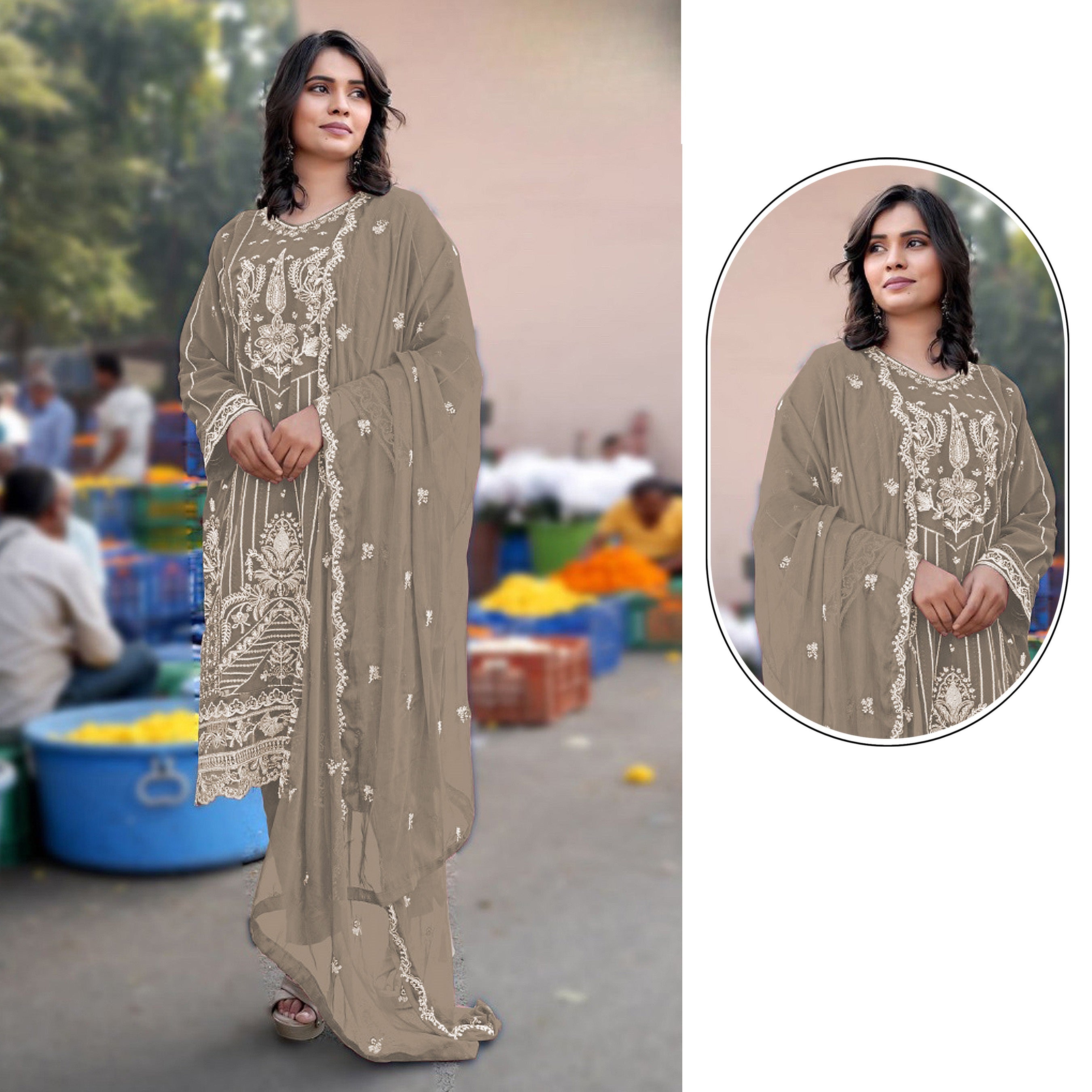 Exclusive Ethnic Festive Collection Intricate Embroidery Kurta Set for Special Occasions
