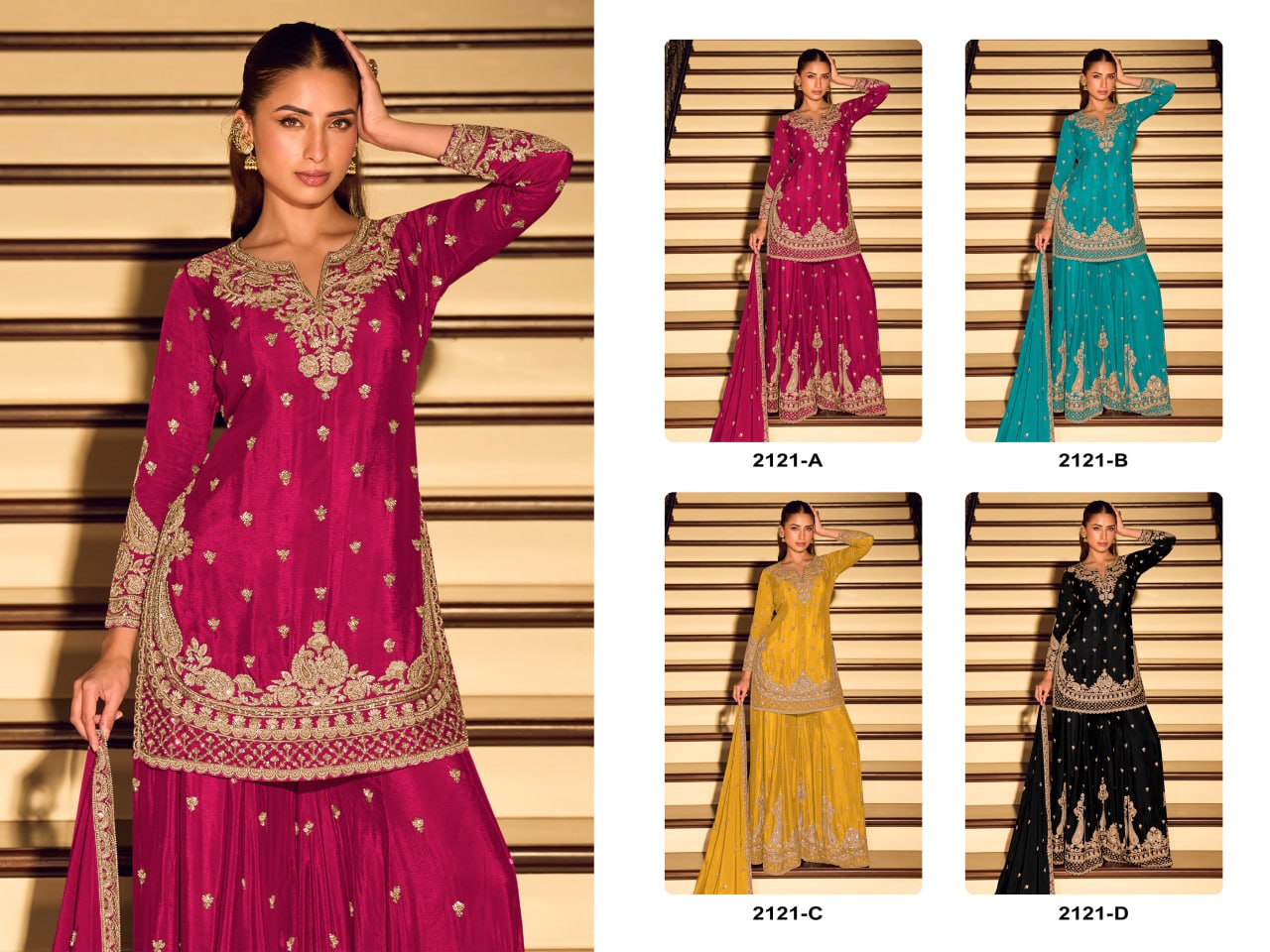 Elegant Festive Ethnic Ensemble Heavy Embroidered Sharara Suit for Weddings