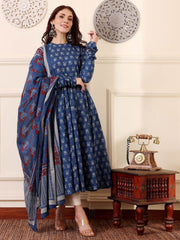Morpich Rayon Printed Kurti Pant Dupatta Set
