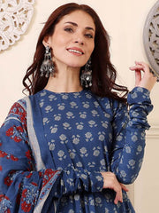 Morpich Rayon Printed Kurti Pant Dupatta Set