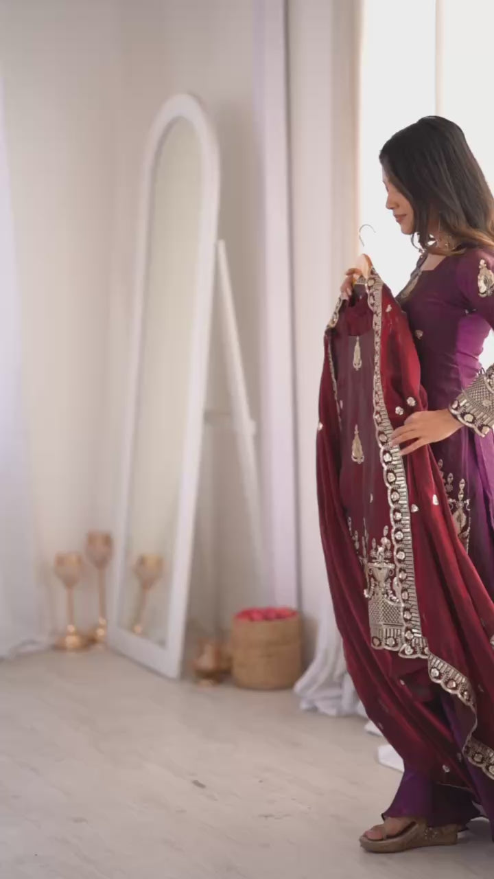 Sophisticated Embellished Sharara Suit Traditional Craftsmanship for Special Occasions