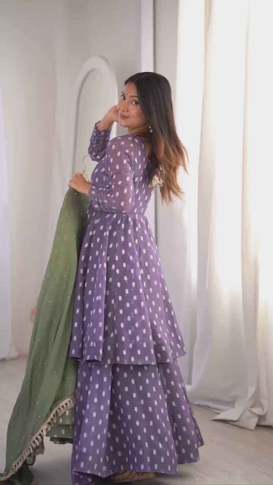 Contemporary Peplum Sharara Set Stylish Festive Wear with Intricate Details