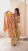 Designer Floral Anarkali with Matching Pant And Scalloped Dupatta Set
